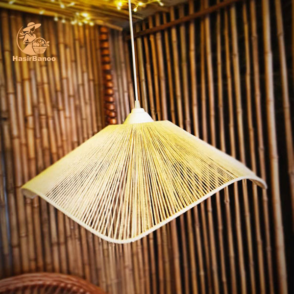 فروشگاه صنایع دستی و دکوراسیون حصیری 29 لوستر رافیا