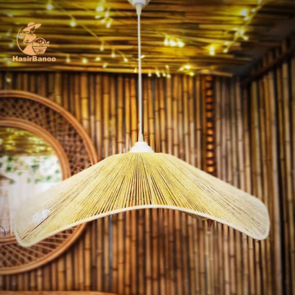 فروشگاه صنایع دستی و دکوراسیون حصیری 28 لوستر رافیا