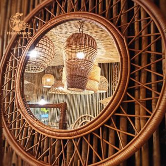 آینه حصیری گرد