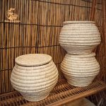 جا برنجی خمره ای حصیری