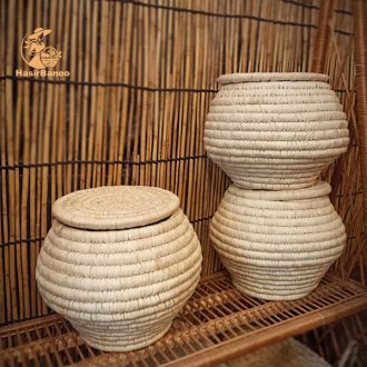 جا برنجی خمره ای حصیری