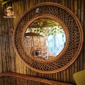 قاب آینه حصیری