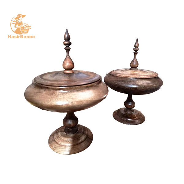 فروشگاه صنایع دستی و دکوراسیون حصیری 20 شکلات خوری چوبی پایه بلند