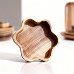 ست پذیرایی 4 تیکه چوب گردو مدل ستاره