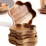 ست پذیرایی 4 تیکه چوب گردو مدل ستاره